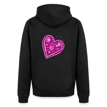 Zagreb Kroatien hrvatska hrv hr travel tourist chef - Unisex Premium Bio Zip Hoodie - Schwarz - Hinten - Nico (187cm)