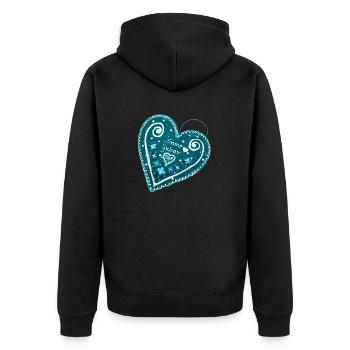 Zagreb croatie hrvatska hrv hr voyage touriste chef - Veste à capuche bio Premium Unisexe - noir - Dos - Nico (187cm)