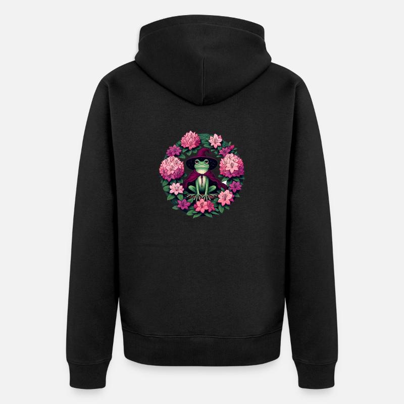 Grenouille Magicien - Veste à capuche bio Premium Unisexe - noir