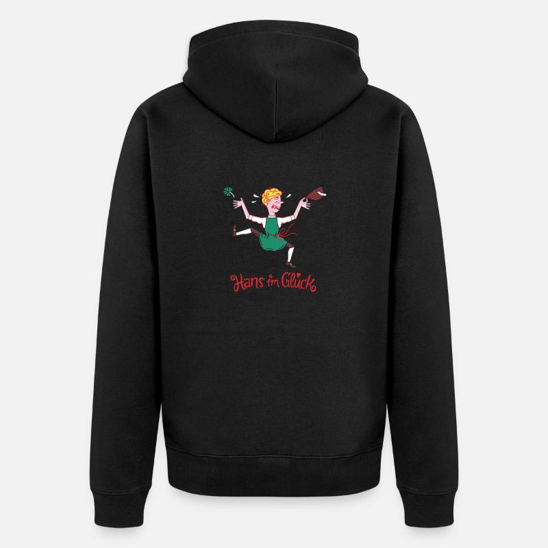 Hans a de la chance - Veste à capuche bio Premium Unisexe - noir