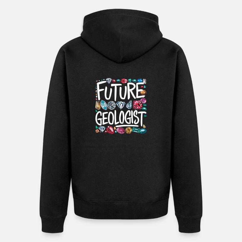 Carrière de futur géologue - Veste à capuche bio Premium Unisexe - noir