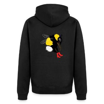 Bumblebee - Unisex Premium Organic Zip Hoodie - black - Back - Nico (187cm)