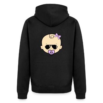 Lunettes de soleil pour bébé fille - Veste à capuche bio Premium Unisexe - noir - Dos - Nico (187cm)