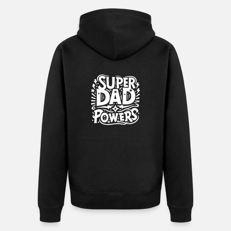 Super pouvoirs de papa - Veste à capuche bio Premium Unisexe - noir