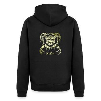 Boxer guépard - Veste à capuche bio Premium Unisexe - noir - Dos - Nico (187cm)