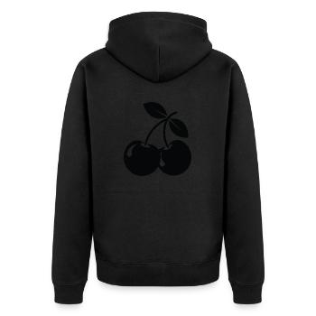 Cerises - Veste à capuche bio Premium Unisexe - noir - Dos - Nico (187cm)