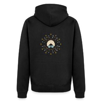 Scintillement et brillance - Veste à capuche bio Premium Unisexe - noir - Dos - Nico (187cm)