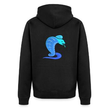 Cobra Logo - Veste à capuche bio Premium Unisexe - noir - Dos - Nico (187cm)