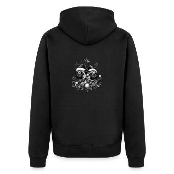 Goth Pugs - Unisex Premium Organic Zip Hoodie - black - Back - Nico (187cm)