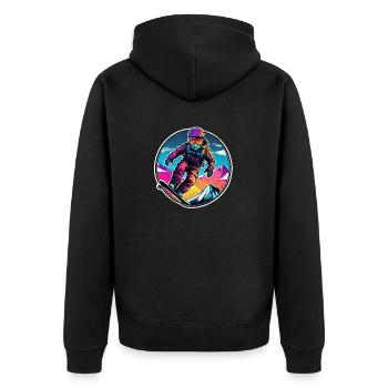 snowboard neige et ski - Veste à capuche bio Premium Unisexe - noir - Dos - Nico (187cm)