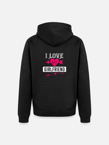 J’aime ma copine - Veste à capuche bio Premium Unisexe - noir
