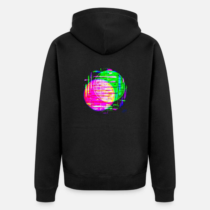 « Circle2 » par Acryl Gallery & Design - Veste à capuche bio Premium Unisexe - noir