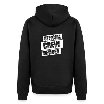 Membre officiel de l’équipage Amis de l’équipe Logo officiel - Veste à capuche bio Premium Unisexe - noir - Dos - Nico (187cm)