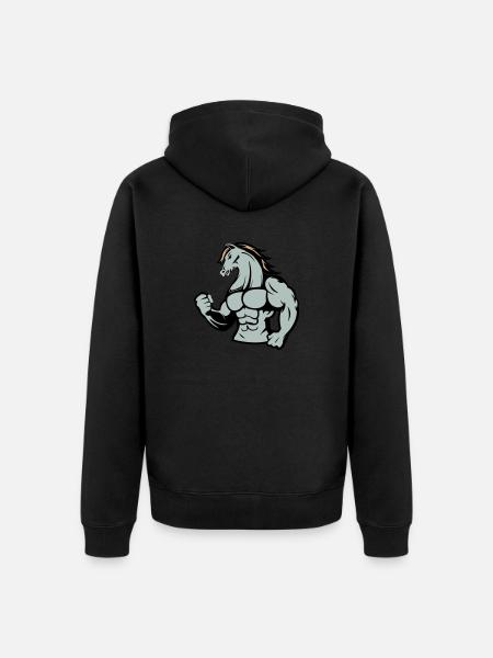 Cheval Fort - Veste à capuche bio Premium Unisexe - noir