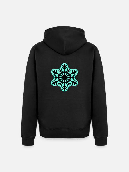 snow frost - Unisex Premium Bio Zip Hoodie - Schwarz