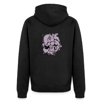 Gorille fort animal - Veste à capuche bio Premium Unisexe - noir - Dos - Nico (187cm)