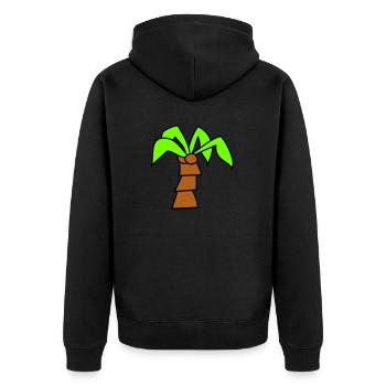 Palm Tree Island Tree Plage Vacances Noix de Mer Cool - Veste à capuche bio Premium Unisexe - noir - Dos - Nico (187cm)