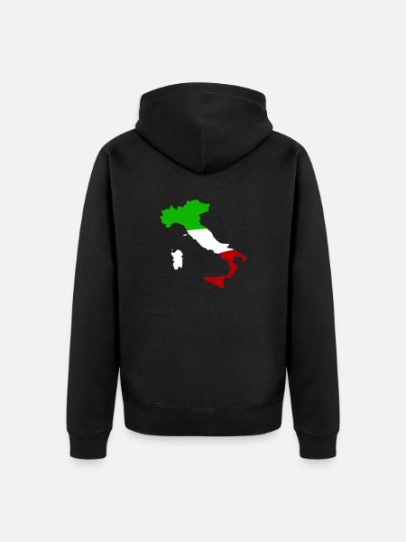 Italy Country - Unisex Premium Organic Zip Hoodie - black