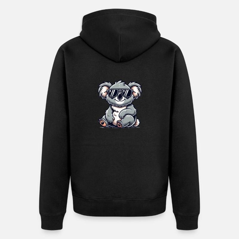 Lunettes de soleil Koala Bear - Veste à capuche bio Premium Unisexe - noir