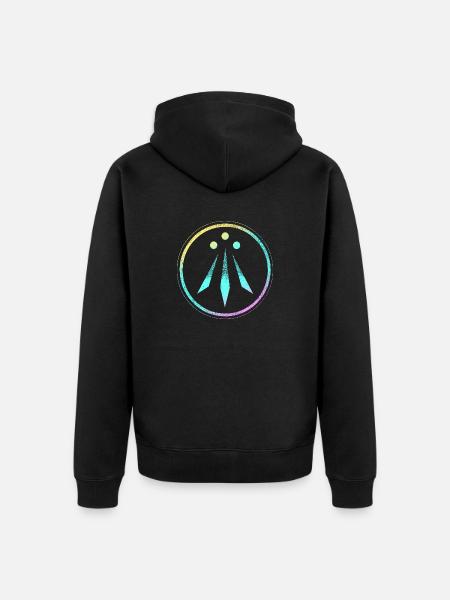 Awen - Unisex Premium Organic Zip Hoodie - black