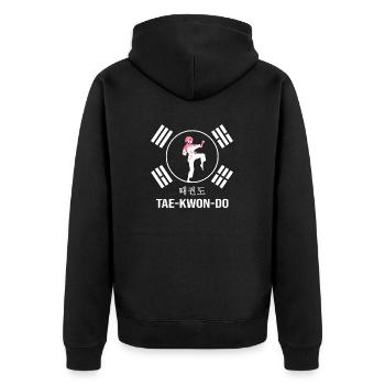 Allkampf Taekwondo TKD Tae-Kwon-Do Fille d’arts martiaux - Veste à capuche bio Premium Unisexe - noir - Dos - Nico (187cm)