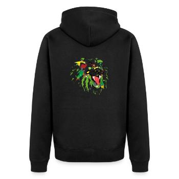La légende des lions sauvages - Veste à capuche bio Premium Unisexe - noir - Dos - Nico (187cm)