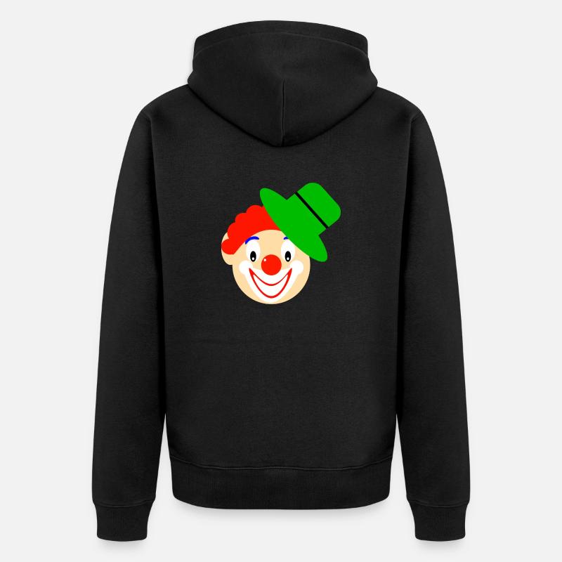 Clown, Visage De Clown - Veste à capuche bio Premium Unisexe - noir