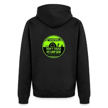 Avertissement de carpe - Veste à capuche bio Premium Unisexe - noir - Dos - Nico (187cm)