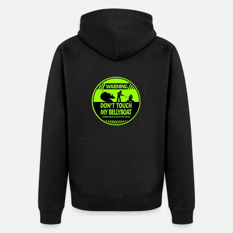 Avertissement de bateau ventral - Veste à capuche bio Premium Unisexe - noir