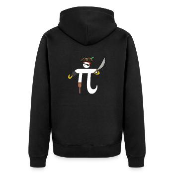 Pi rat color - Veste à capuche bio Premium Unisexe - noir - Dos - Nico (187cm)