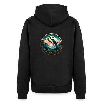 Quetzal - Veste à capuche bio Premium Unisexe - noir - Dos - Nico (187cm)