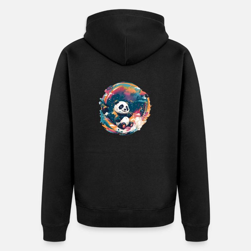 Koala splash - Unisex Premium Bio Zip Hoodie - Schwarz