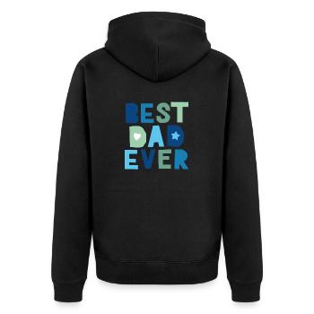 Le meilleur papa de tous les temps - Veste à capuche bio Premium Unisexe - noir - Dos - Nico (187cm)