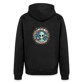 Croyez en vous, Alien - Veste à capuche bio Premium Unisexe - noir - Dos - Nico (187cm)