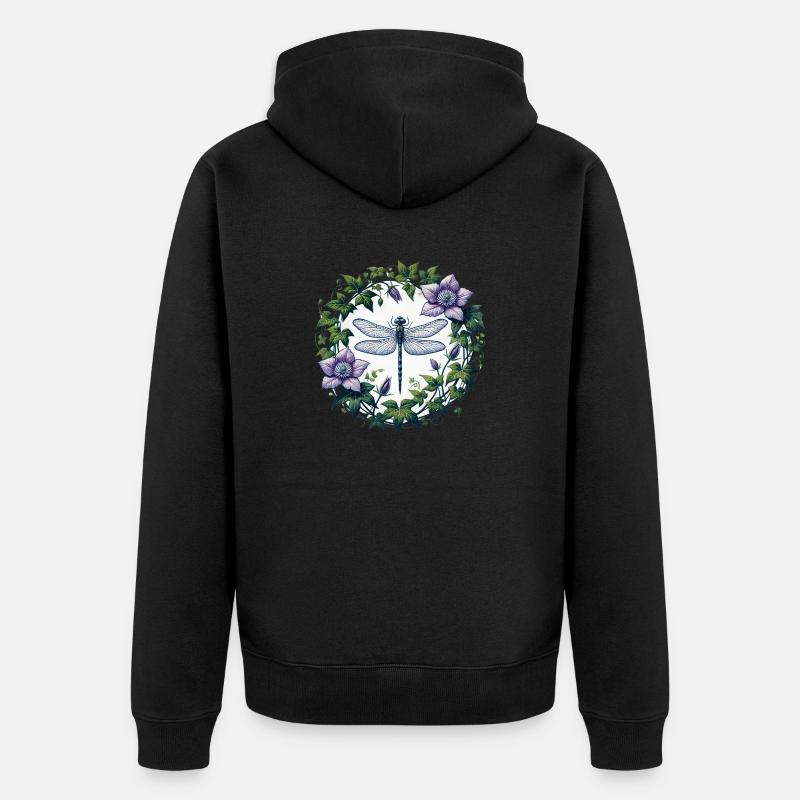 Libellule - Veste à capuche bio Premium Unisexe - noir