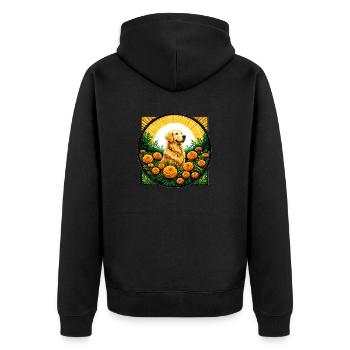 Golden retriever - Veste à capuche bio Premium Unisexe - noir - Dos - Nico (187cm)