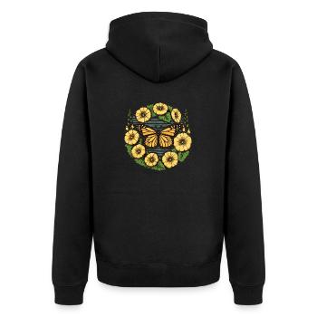 Papillon monarque - Veste à capuche bio Premium Unisexe - noir - Dos - Nico (187cm)