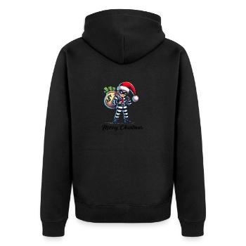 Noël des voleurs - Veste à capuche bio Premium Unisexe - noir - Dos - Nico (187cm)