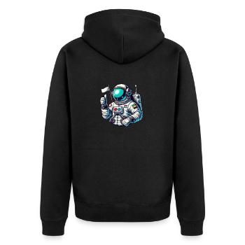 Bande dessinée d’astronaute - Veste à capuche bio Premium Unisexe - noir - Dos - Nico (187cm)
