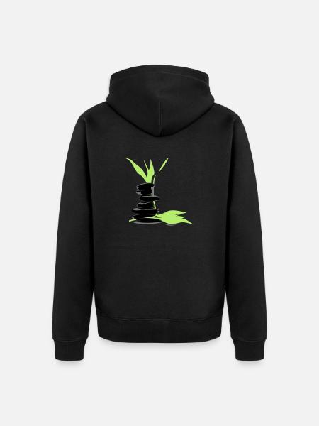 Wellness - Unisex Premium Bio Zip Hoodie - Schwarz