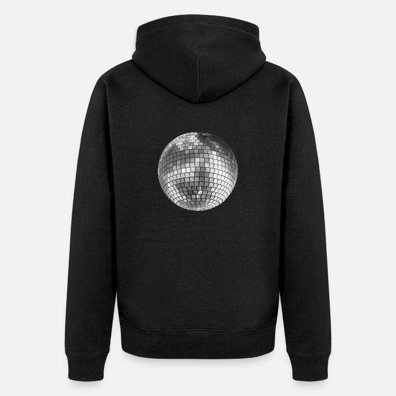 Boule disco miroir balle - Veste à capuche bio Premium Unisexe - noir