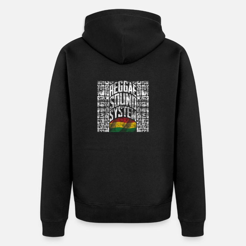 système de musique reggae - Veste à capuche bio Premium Unisexe - noir