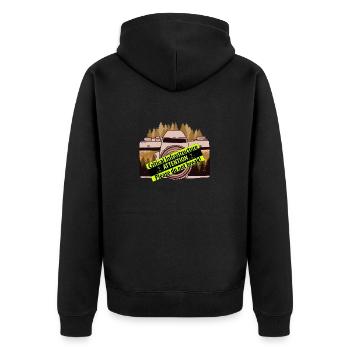 Die Fotokamera als Kritische Infrastruktur - Unisex Premium Bio Zip Hoodie - Schwarz - Hinten - Nico (187cm)
