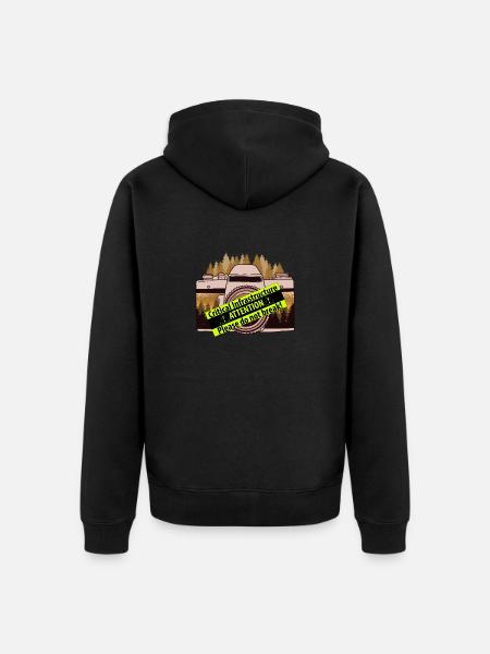 The camera as critical infrastructure - Unisex Premium Organic Zip Hoodie - black