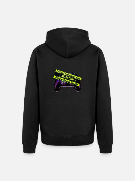 Critical Controller - Unisex Premium Organic Zip Hoodie - black