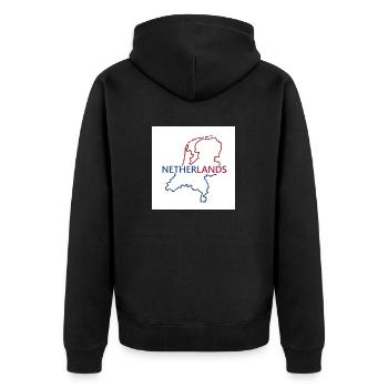 Carte des Pays-Bas - Veste à capuche bio Premium Unisexe - noir - Dos - Nico (187cm)