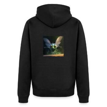 Noeud papillon drôle - Veste à capuche bio Premium Unisexe - noir - Dos - Nico (187cm)