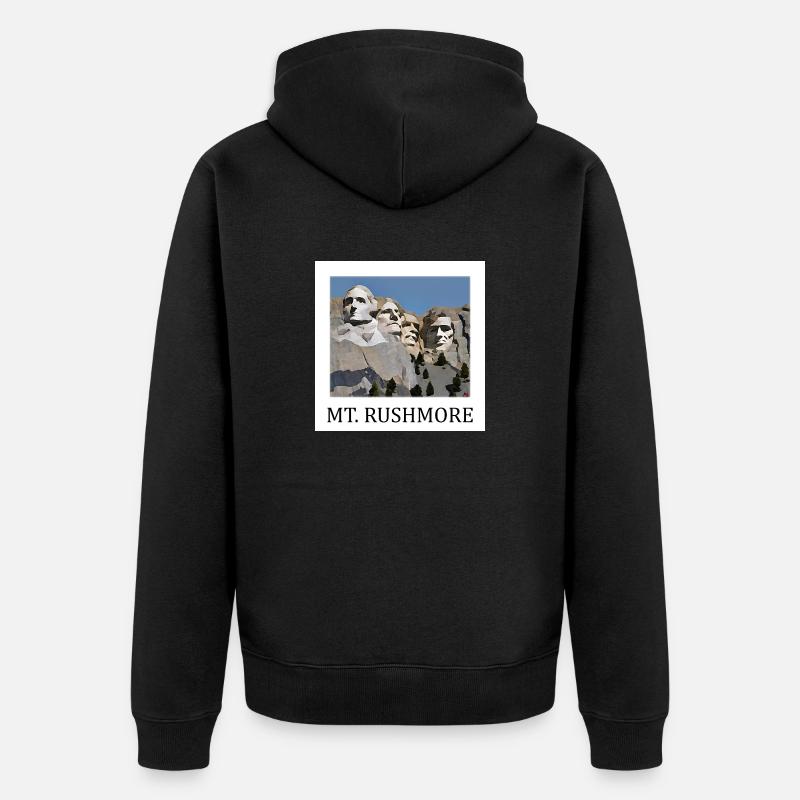 Mont Rushmore - Veste à capuche bio Premium Unisexe - noir