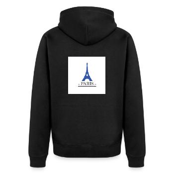Paris - Veste à capuche bio Premium Unisexe - noir - Dos - Nico (187cm)
