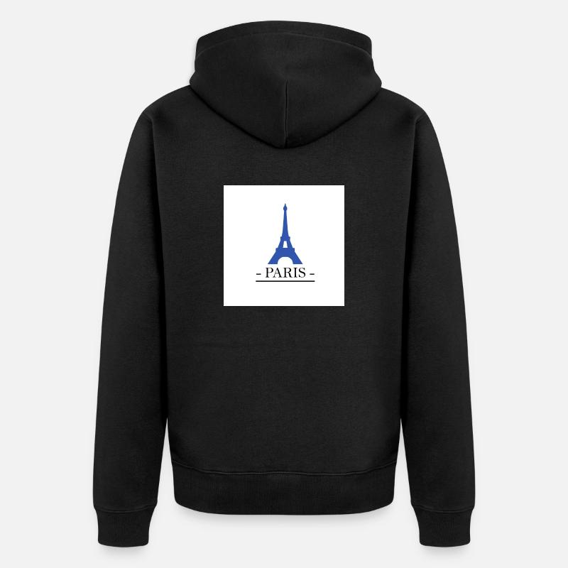 Paris - Veste à capuche bio Premium Unisexe - noir